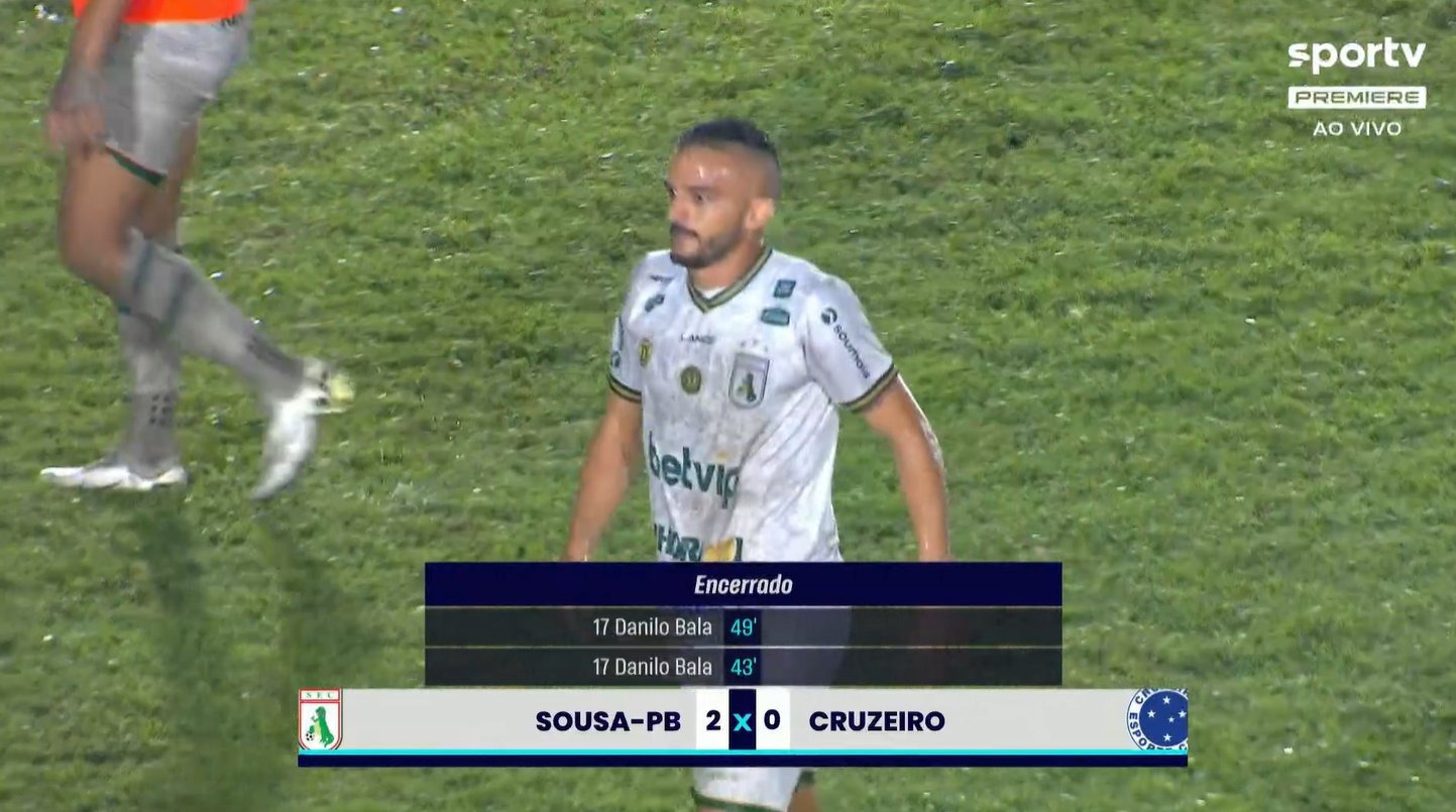Cruzeiro sofre com Bala e cai contra o Sousa na estreia na Copa do Brasil