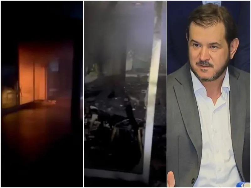 VÍDEO: Incêndio atinge casas de família do presidente nacional do União Brasil