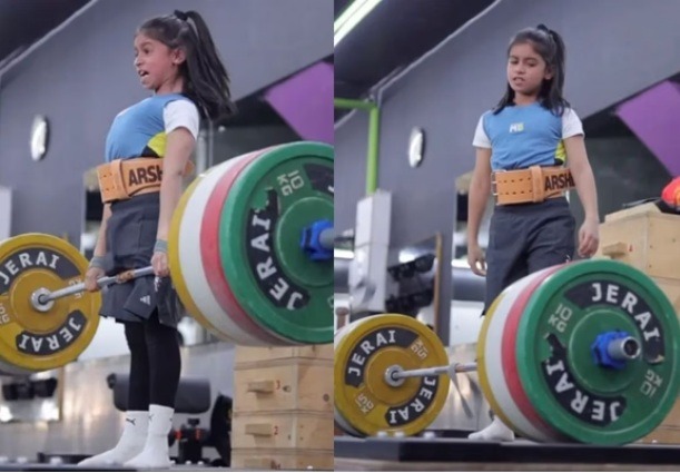 VÍDEO: Menina de 9 anos impressiona por levantar 75 kg em exercício; ASSISTA