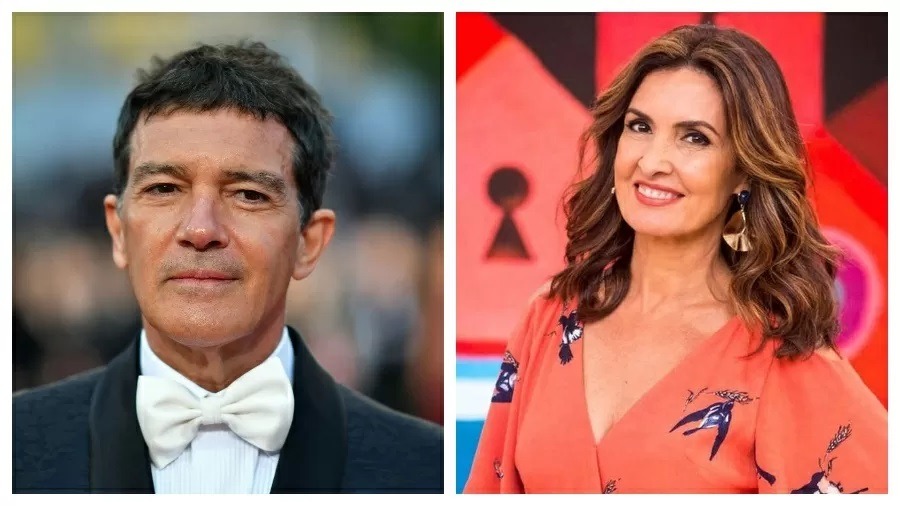 Fátima Bernardes aceita desafio para dançar com Antonio Banderas na Globo