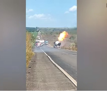 VÍDEO: Equipe de TV fica ferida em explosão de caminhão de gás no PA