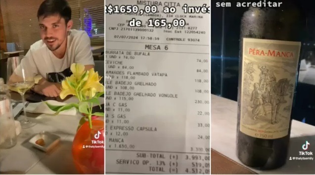 Amigos recebem convite de restaurante após confusão com valor de vinho