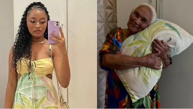 Sem querer, avó faz capa de travesseiro com vestido de R$ 498: 'Chorei'