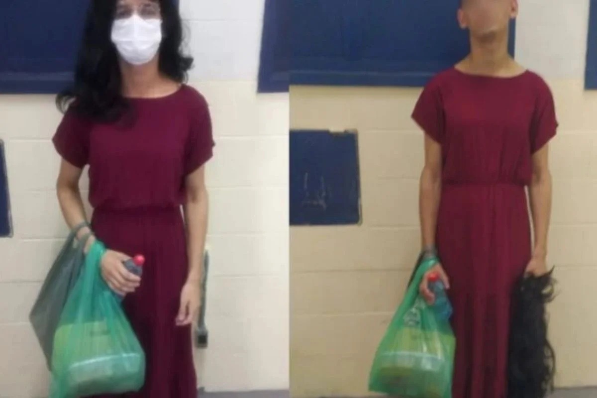 Detento tenta fugir de penitenciária disfarçado com peruca e vestido