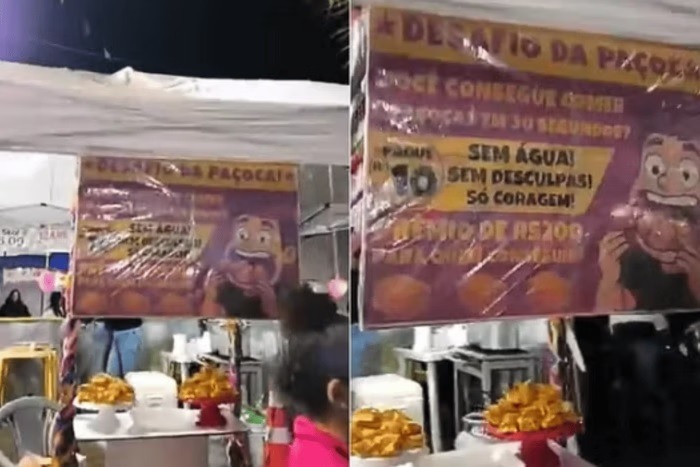 “Desafio da Paçoca”: mulher é internada após se engasgar em quermesse