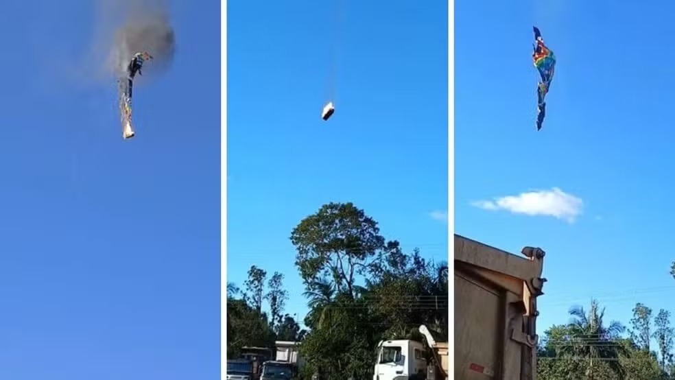 VÍDEO: Queda de balão deixa 8 mortos em Santa Catarina