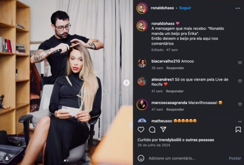 Erika Hilton paga seus dois maquiadores com verba da Câmara