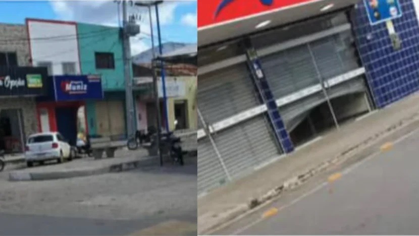 Bandidos armados com explosivos aterrorizam interior do RN e atacam mercado