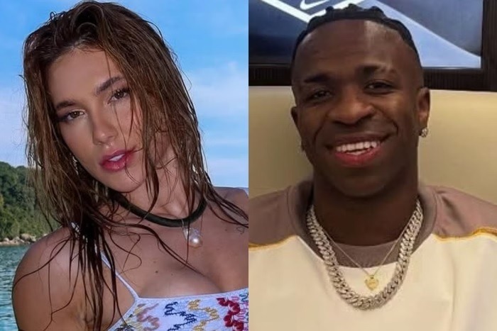 Virginia Fonseca e Vini Jr. curtem festa coladinhos em área discreta