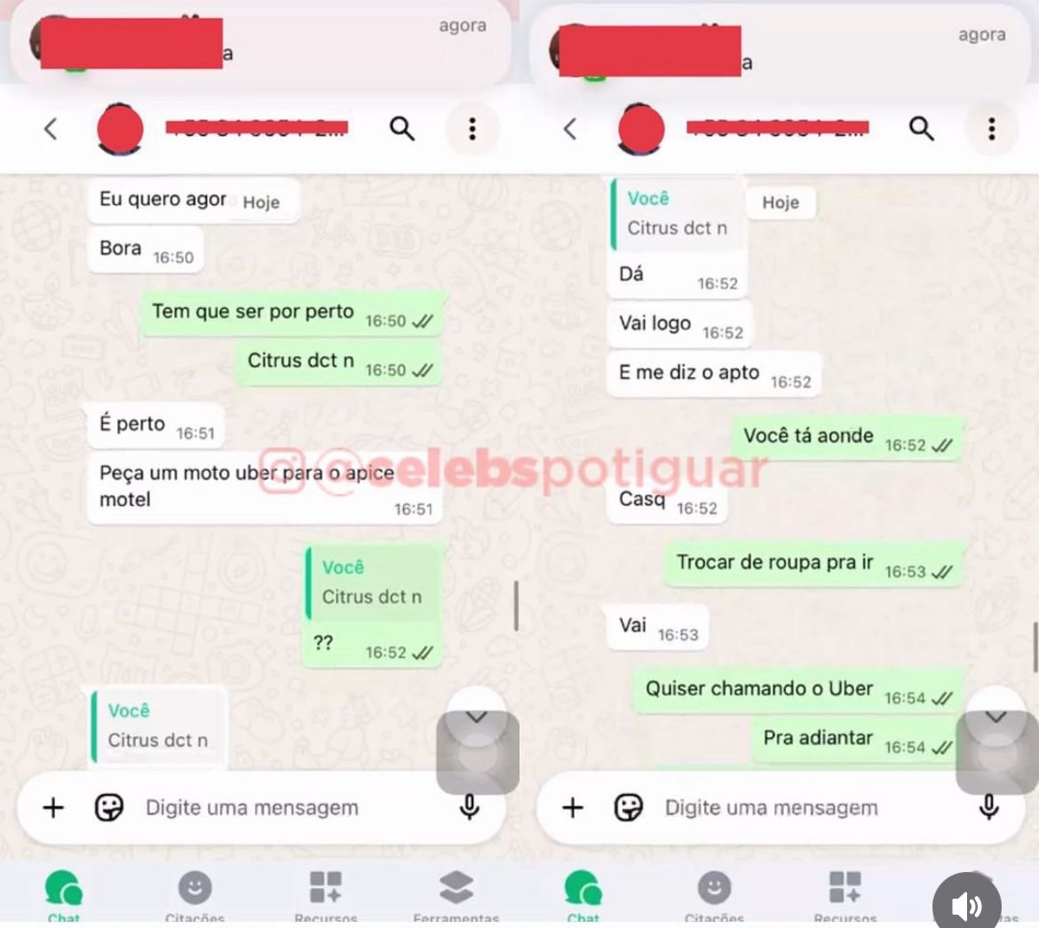 FOTOS: Veja conversas entre político conhecido e homem casado flagrados em motel: "R$ 150 dá certo"