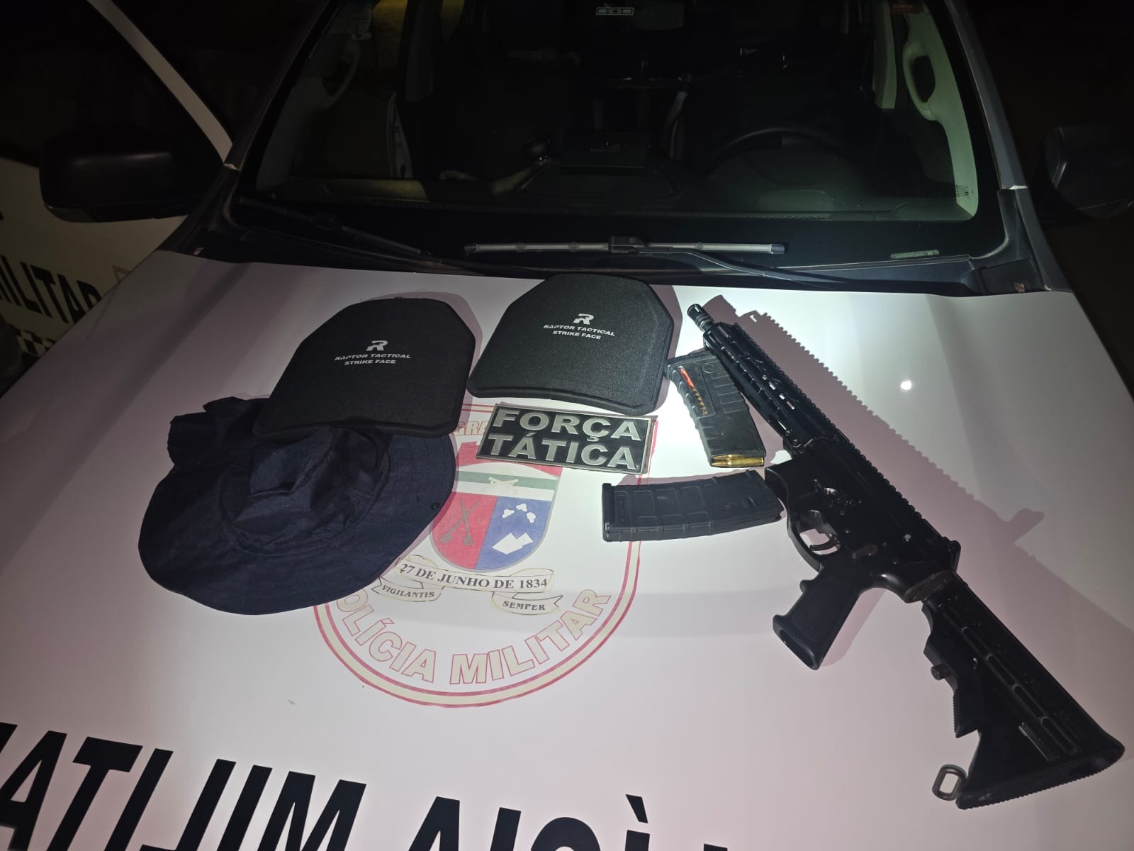 Polícia Militar de Mossoró realiza operação e apreende fuzil e granada