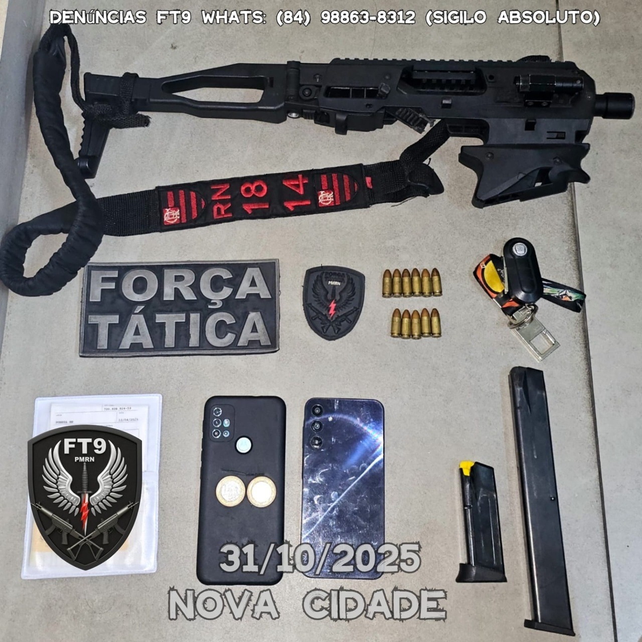 Operação Território Seguro: homem é detido em Natal com acessório que transforma pistola em carabina