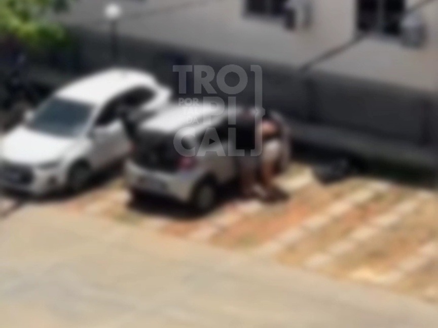 VÍDEO: Homem é preso em flagrante após agredir mulher em condomínio na zona Norte de Natal