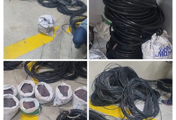 Polícia apreende quase 1 tonelada de cabos de cobre em casa de Ceará-Mirim; dono é preso por receptação
