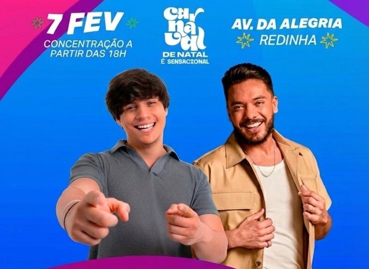 Sábado de pré-Carnaval em Natal terá Wesley Safadão na Avenida da Alegria; veja programação