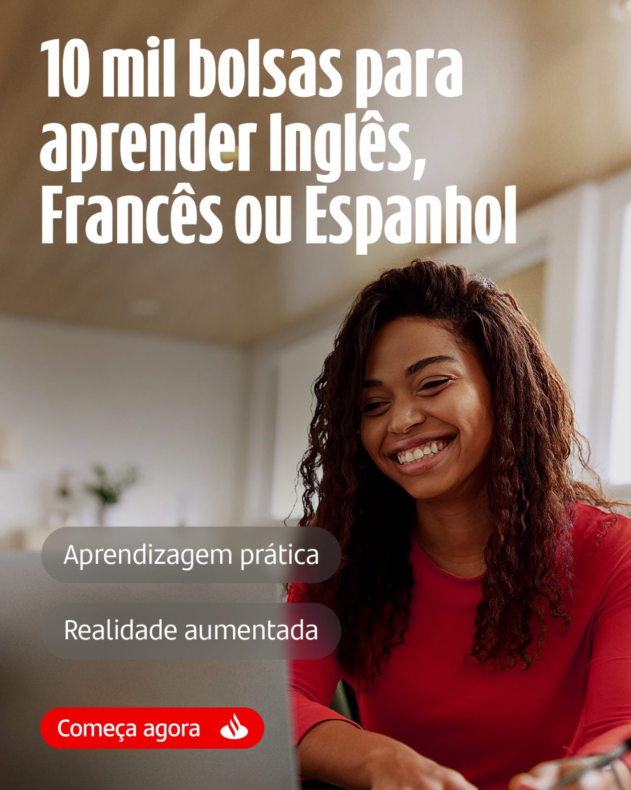 Santander Fala Mundo oferece 10 mil bolsas gratuitas para aprender inglês, espanhol e francês