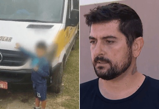 Criança é esquecida dormindo em van escolar e consegue escapar após 2h; pai revela o que motorista disse
