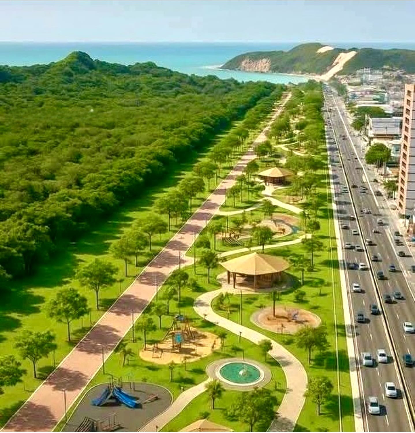 Prefeitura de Natal mantém proposta de Parque Linear na Av. Roberto Freire