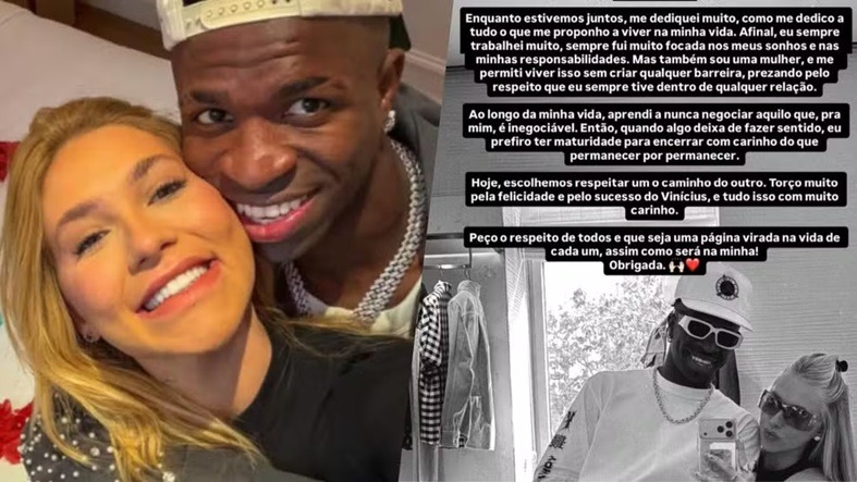 Virginia anuncia fim do namoro com Vini Jr.: 'Enquanto estivemos juntos, me dediquei muito'