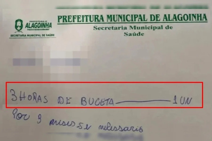 Medicamento inusitado em receita médica chama a atenção: "3h de b*ceta"