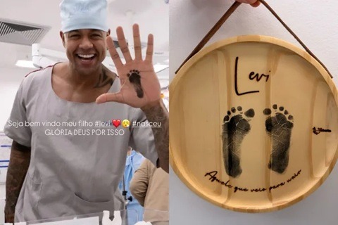 Nasce Levi, filho de Leo Santana e Lore Improta