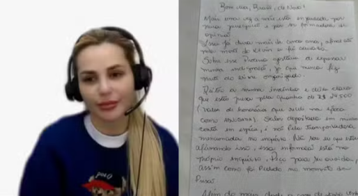 'Mais uma vez, a mãe está enjaulada', diz Deolane em carta escrita na cadeia