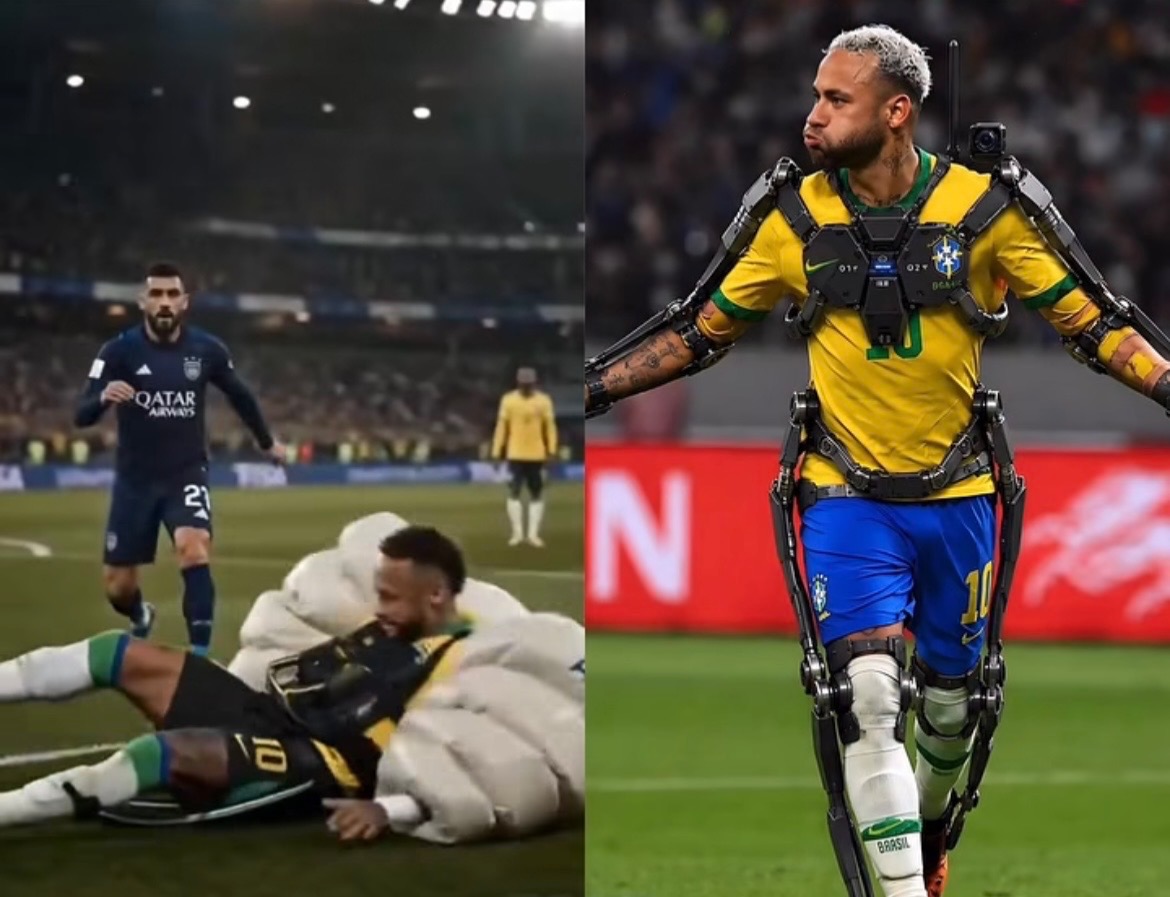 VÍDEO: Com ajuda da IA, internauta mostra como Neymar evitaria lesões na Copa