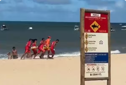 Criança é mordida por tubarão na Praia de Piedade, em Jaboatão dos Guararapes
