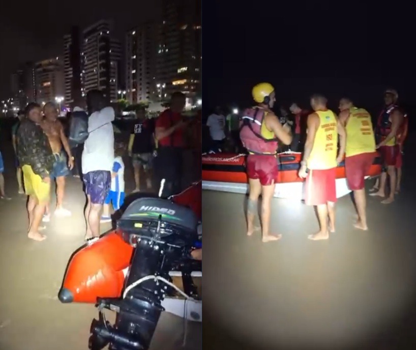 Bombeiros resgatam duas pessoas após embarcação naufragar no litoral do RN