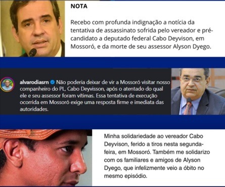Pré-candidatos se solidarizam com Cabo Deyvison e lamentam morte de assessor