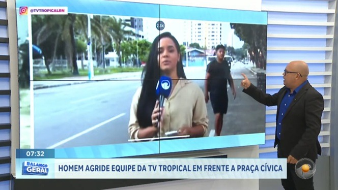 VÍDEO: Cinegrafista é agredido durante entrada ao vivo na Zona Leste de Natal