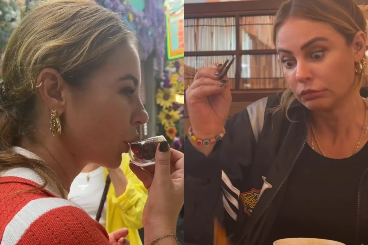 [VÍDEO] Paolla Oliveira prova comidas exóticas na China e reação viraliza: “Superando o paladar infantil”
