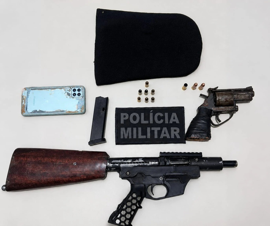 Perseguição policial termina com suspeito baleado e duas armas apreendidas em Canguaretama