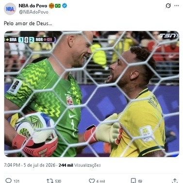 Redes explodem em memes após eliminação do Brasil pela Noruega; confira
