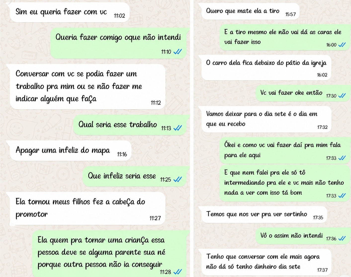 Filho denuncia a própria mãe após descobrir plano para assassinar funcionária por R$ 3 mil