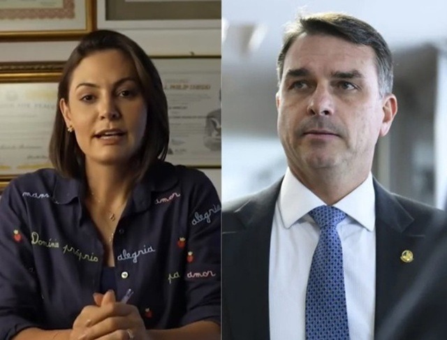 Flávio e Michelle Bolsonaro são esperados em convenção do PL no DF