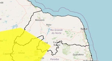 Inmet publica alerta de baixa umidade para 49 cidades do interior do RN