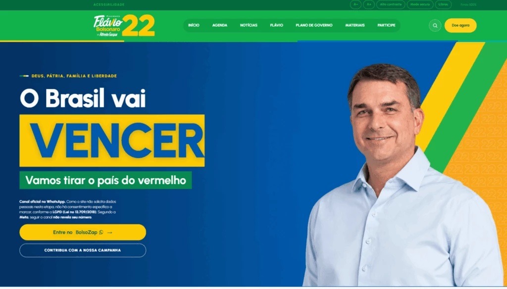 Há 8 dias no ar, site da campanha de Flávio é alvo de mais de 3 mil ataques hacker