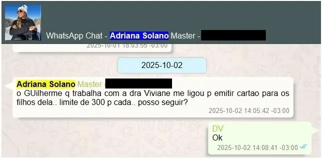 Vorcaro autorizou cartões de crédito do Master a filhos de Moraes, revela Polícia Federal: ‘Limite de 300 para cada’