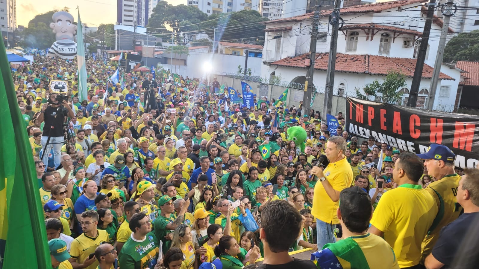 Protesto contra Lula e Moraes em Natal atrai multidão no 7 de setembro com presença de Rogério Marinho