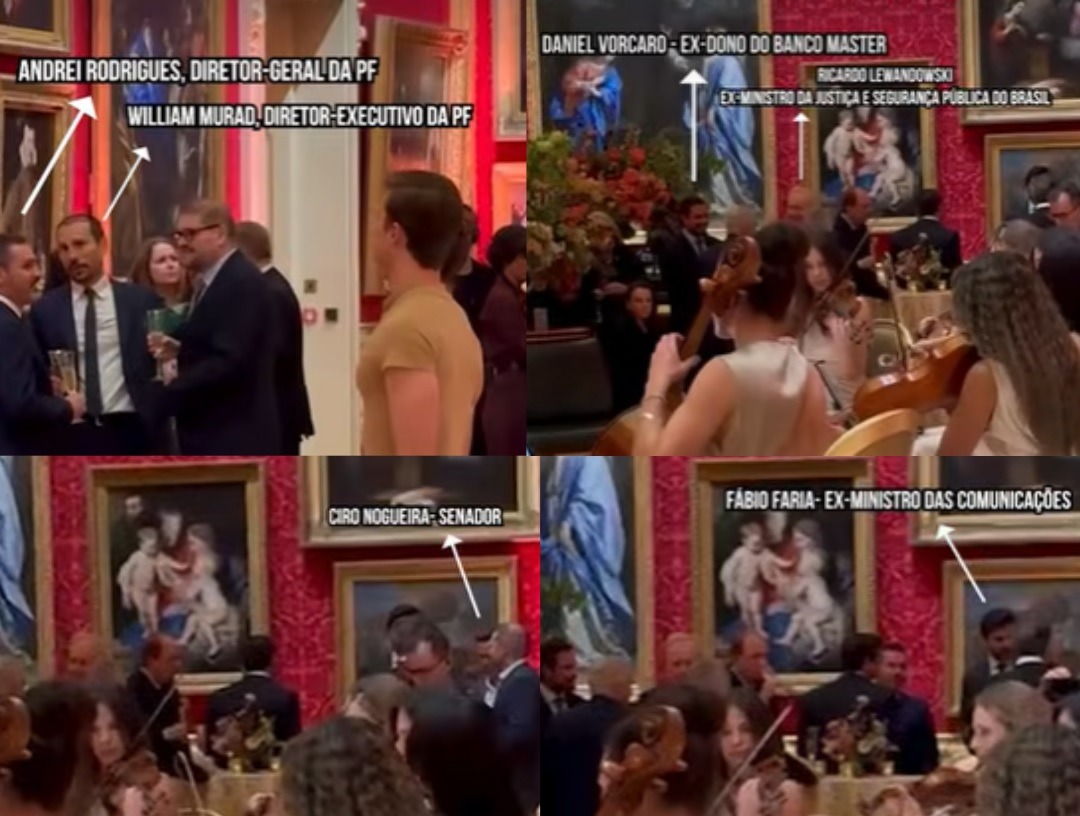 Imagens mostram autoridades de Lula e ex-ministros de Bolsonaro com Vorcaro em Londres