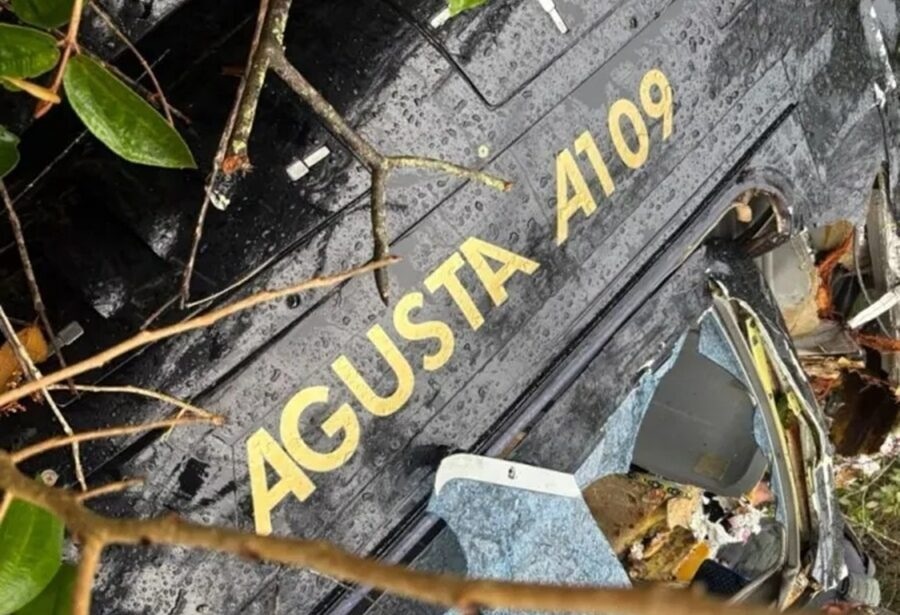 Vítima aciona próprio resgate após queda de helicóptero 