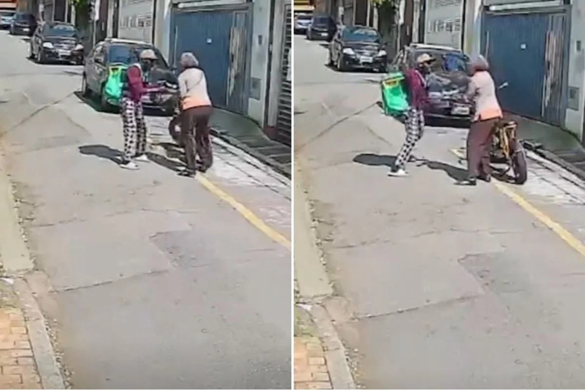 [VÍDEO] Falso entregador tenta roubar idosa e é rendido por moradores