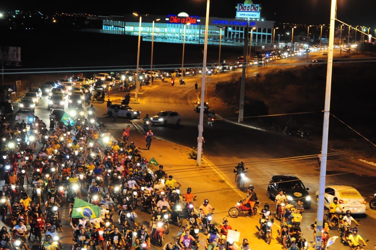 Motocarreata em apoio a Flávio Bolsonaro vai percorrer bairros e avenidas de Mossoró neste feriado de 30 de Setembro