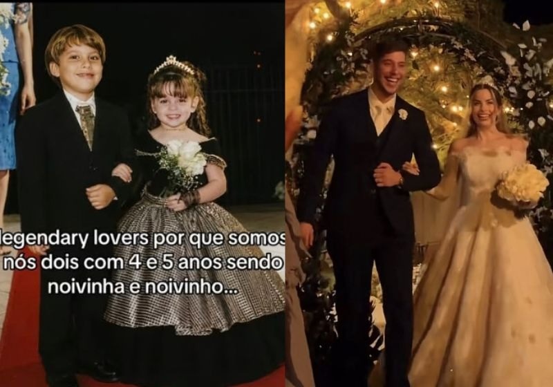 Casal que foi daminha e pajem aos 4 e 5 anos se casa 20 anos depois