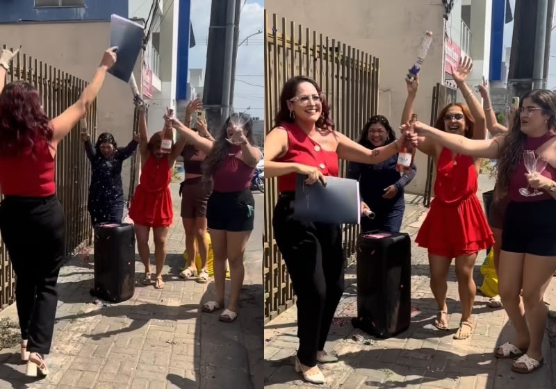 [VÍDEO] Mulher comemora divórcio com espumante, música e confetes: “Coragem de recomeçar”