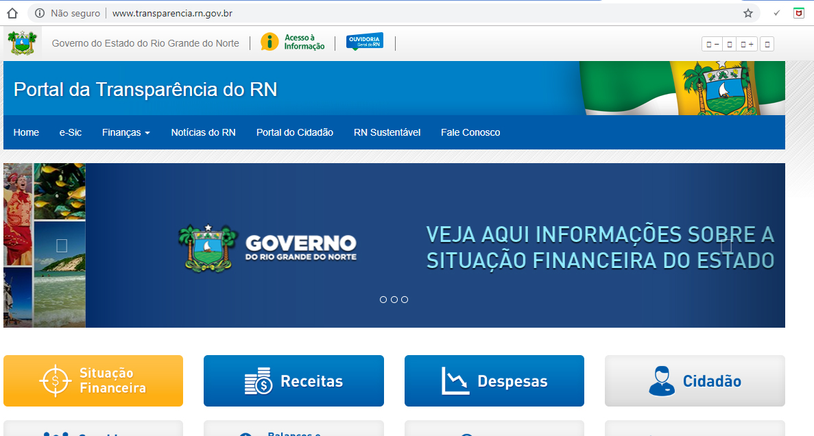 Governo Fátima Bezerra ainda não atualizou Portal da Transparência