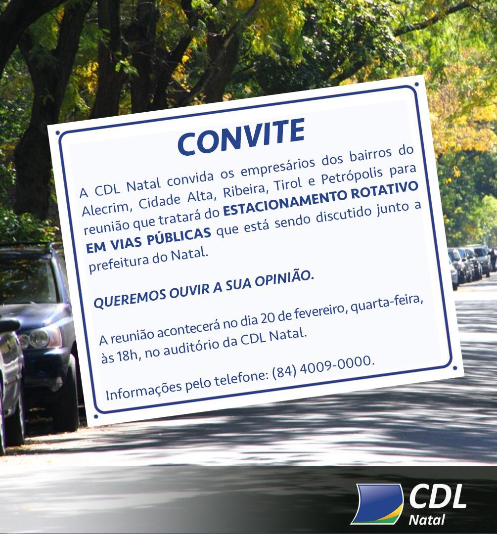 CDL convoca Lojistas para debater estacionamento rotativo em Natal