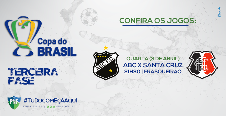 ABC enfrenta Santa Cruz/PE hoje pela Copa do Brasil