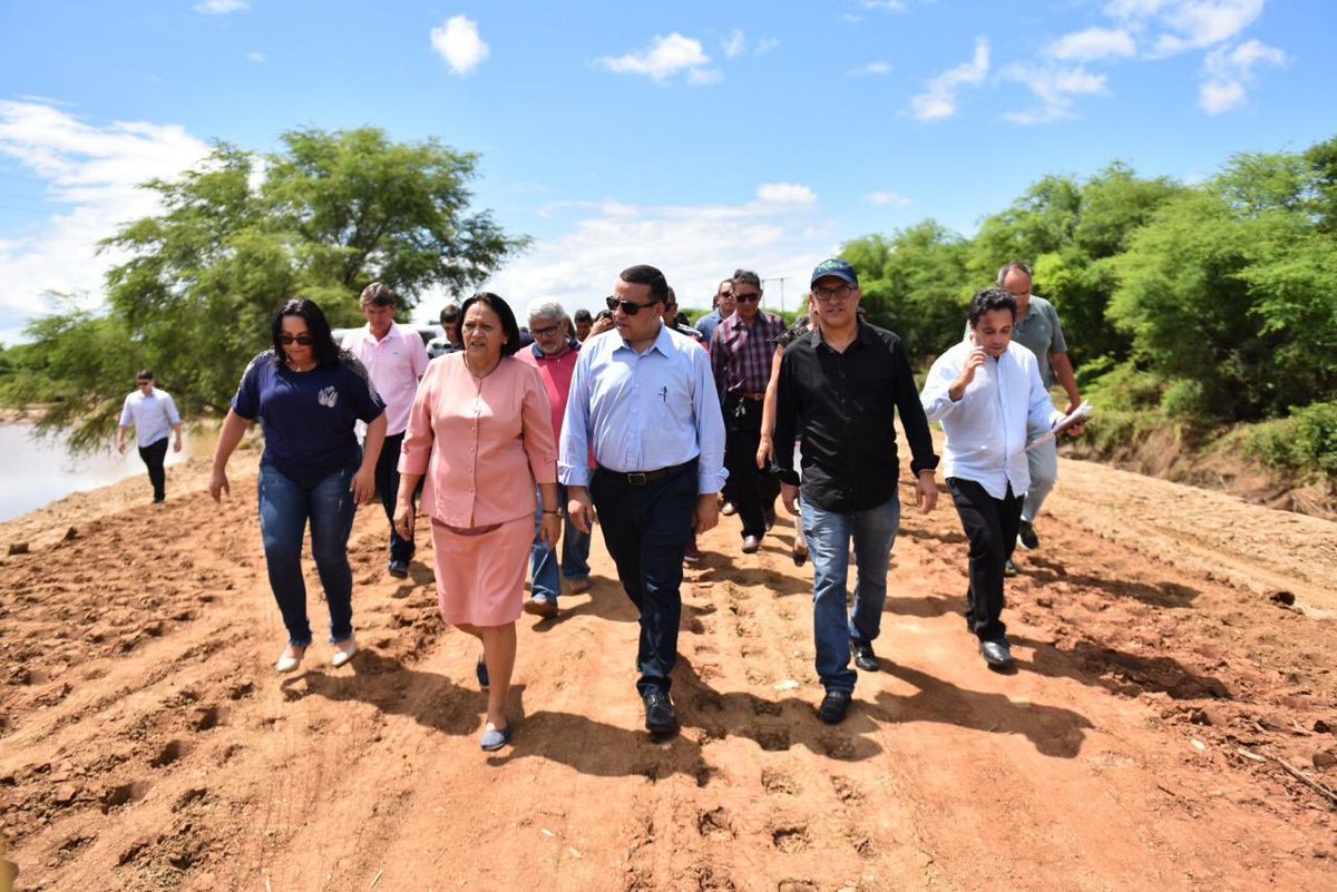 Governadora visita obras de reconstrução de ponto destruída pela chuva no RN